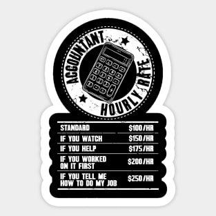 Accountant Hourly Rate Accounting Sticker